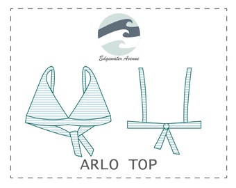 DIY Adjustable Triangle Bikini Top | PDF Sewing Pattern | Arlo Top