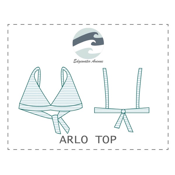 DIY Adjustable Triangle Bikini Top | PDF Sewing Pattern | Arlo Top