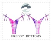 DIY High Hip String Tie Reversible Bikini Bottoms PDF Sewing Pattern Freddy Bottoms