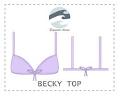 FREE Becky Top DIY Reversible Ruched Bikini Top PDF Pattern