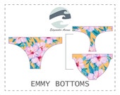 DIY 2-in-1 Reversible Low Hip Bikini Bottoms PDF Sewing Pattern Emmy Bottoms