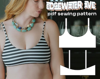 Top Jace GRATIS / Top de bikini bralet reversible básico DIY / Patrón de costura en PDF