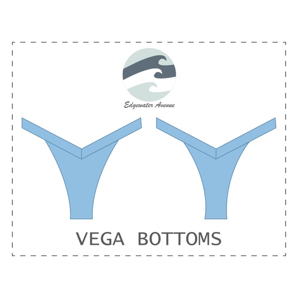 DIY V Cut Reversible Cheeky Bikini Bottoms | Vega | PDF Sewing Pattern