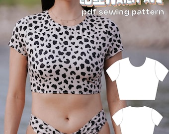 Rashguard Bikini & Athleisure Top | Sienna Top PDF Sewing Pattern