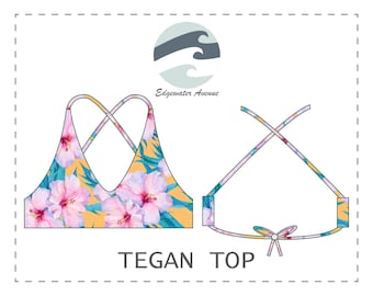 DIY Criss-Cross Back Bikini Top (Great for Swimming, Beach Volleyball...) | Tegan Top | PDF Sewing Pattern