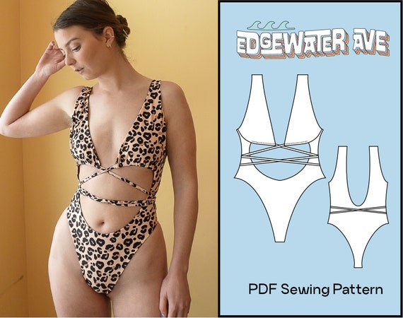 Bikini and One Piece Bathing Suit Swimwear Sewing Pattern 