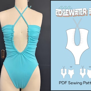 DIY Drawstring One Piece Swimsuit (Reversible) | Athena One Piece PDF Sewing Pattern