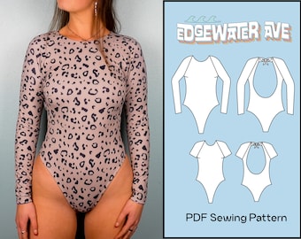 DIY One Piece Swimsuit Sewing Pattern | Newport Surf Suit (PDF Pattern)