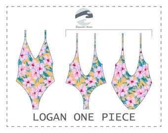 DIY Reversible V-Neck One Piece Swimsuit (2-in-1) | Logan One Piece | PDF Sewing Pattern