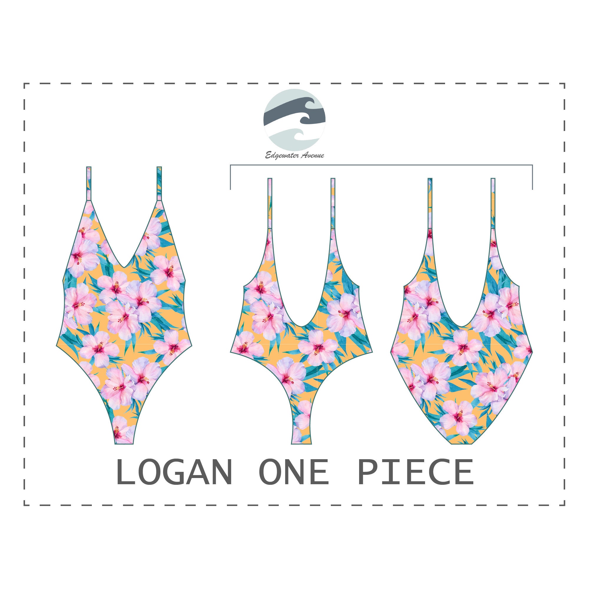 DIY Reversible V-neck One Piece Swimsuit 2-in-1 Logan One Piece PDF Sewing  Pattern -  New Zealand