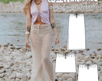 Basic Cover Up Skirt (3 Length Options) PDF Sewing Pattern | Kelsey