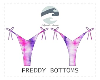 DIY High Hip String Tie Reversible Bikini Bottoms | PDF Sewing Pattern | Freddy Bottoms