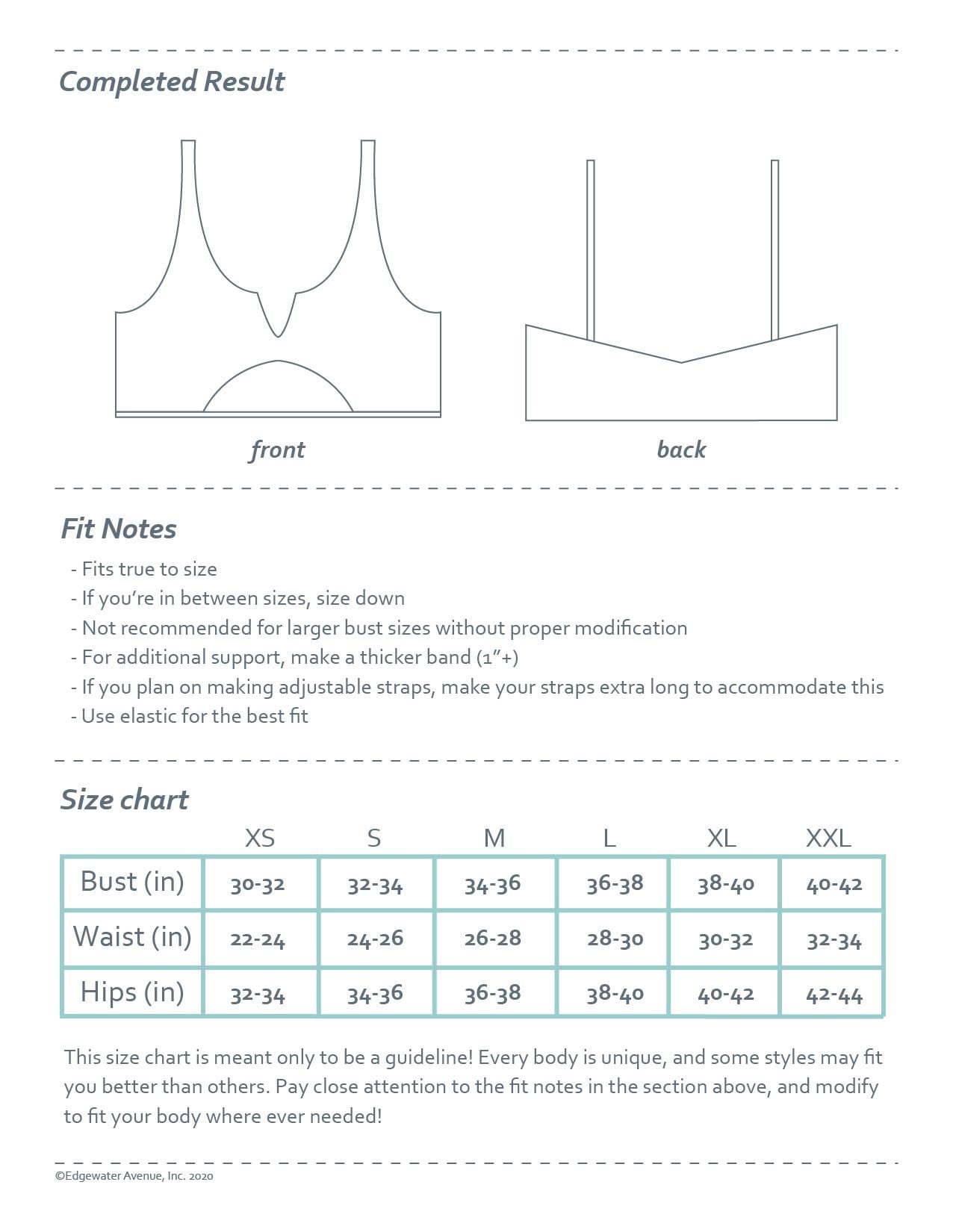 DIY Under Bust Bikini Top PDF Noah PDF Sewing Pattern - Etsy