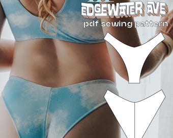 Reversible Cheeky Bikini Bottoms with Bum Enhancing Seam | Ryan (PDF Pattern)