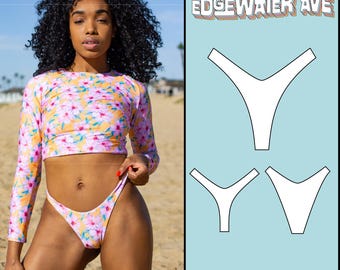 DIY 80s Style Cheeky Reversible Bikini Bottoms | Roxy Bottoms | PDF Sewing Pattern