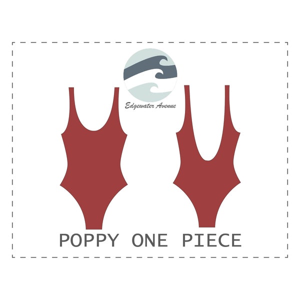 DIY Reversible Classic One Piece Swimsuit (Poppy) || PDF Sewing Pattern