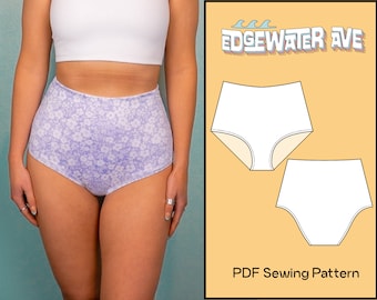 High Waist Full Coverage Bikini Bottoms Gabby Bottoms PDF Sewing Pattern 
