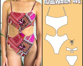 Ella Monokini | DIY Reversible Knotted Monokini | PDF Sewing Pattern