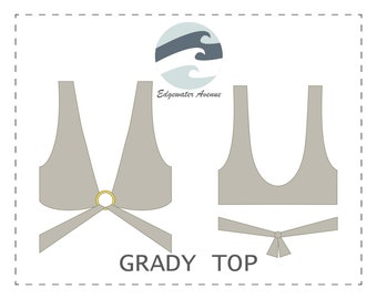 DIY Ring Wrap Bikini Top (3-in-1) | PDF Sewing Pattern | Grady Top