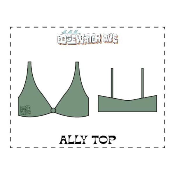 DIY Knotted Reversible Bikini Top | Ally Top | PDF Sewing Pattern