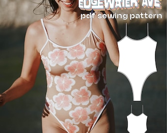 Basic One Piece Sewing Pattern with Binding | Lauren (PDF Pattern)