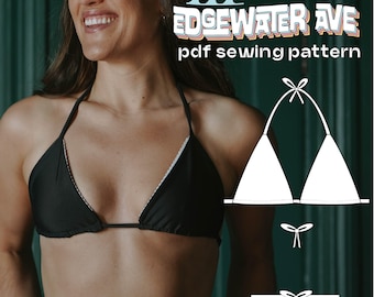 Top Dallas GRATIS / Top de bikini triangular reversible básico DIY / Patrón PDF