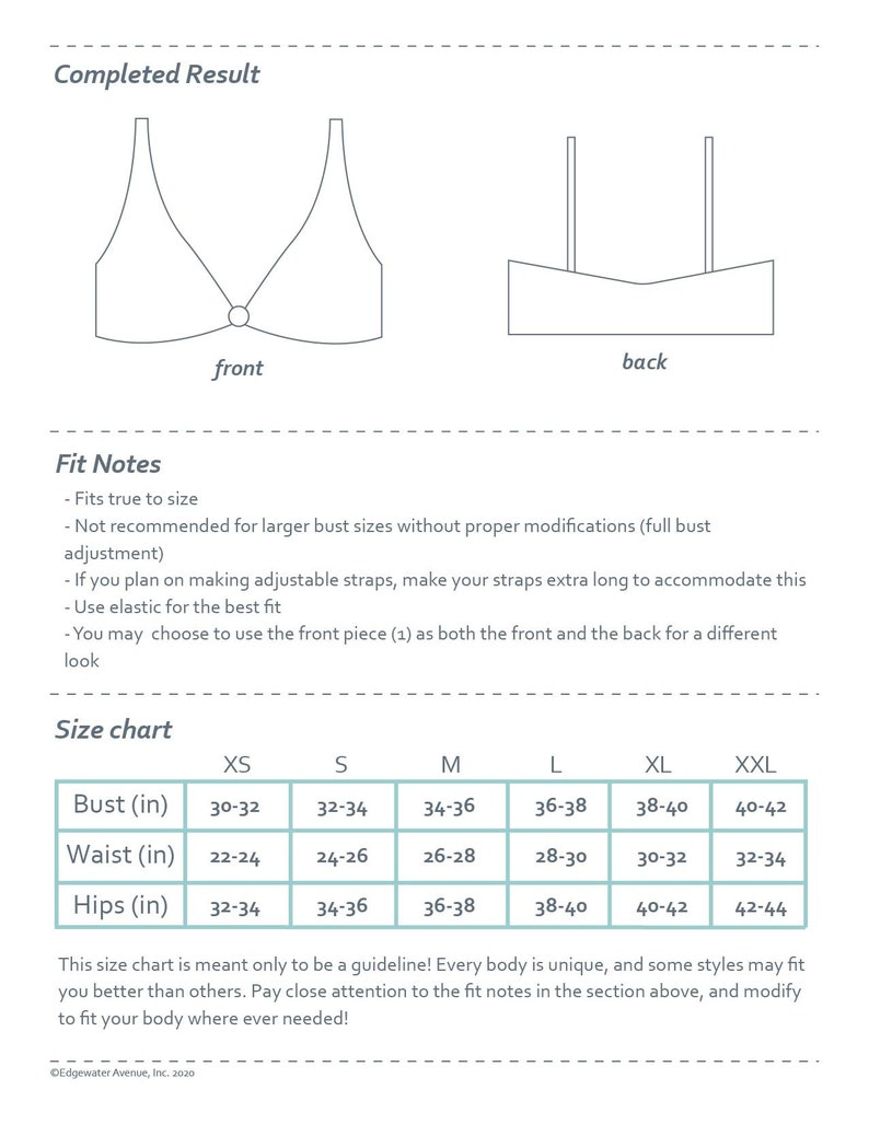 DIY Knotted Bikini Top PDF Ally PDF Sewing Pattern - Etsy