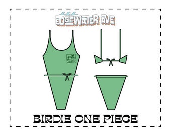 DIY French Cut One Piece Swimsuit || Birdie || PDF Sewing Pattern