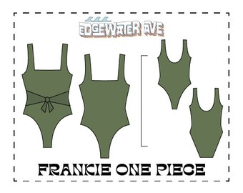 Square Neck One Piece Swimsuit Sewing Pattern | Cheeky, Full Coverage, Reversible (PDF Pattern)