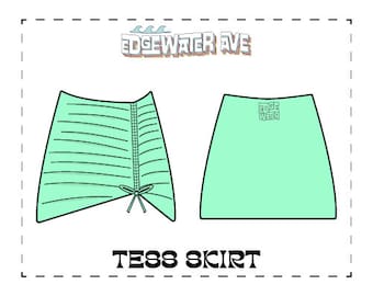 DIY Drawstring Skirt / Swimsuit Cover Up | Tess Skirt | PDF Sewing Pattern