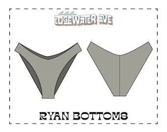 DIY Cheeky Center Seam Reversible Bikini Bottoms | Ryan Bottoms | PDF Sewing Pattern