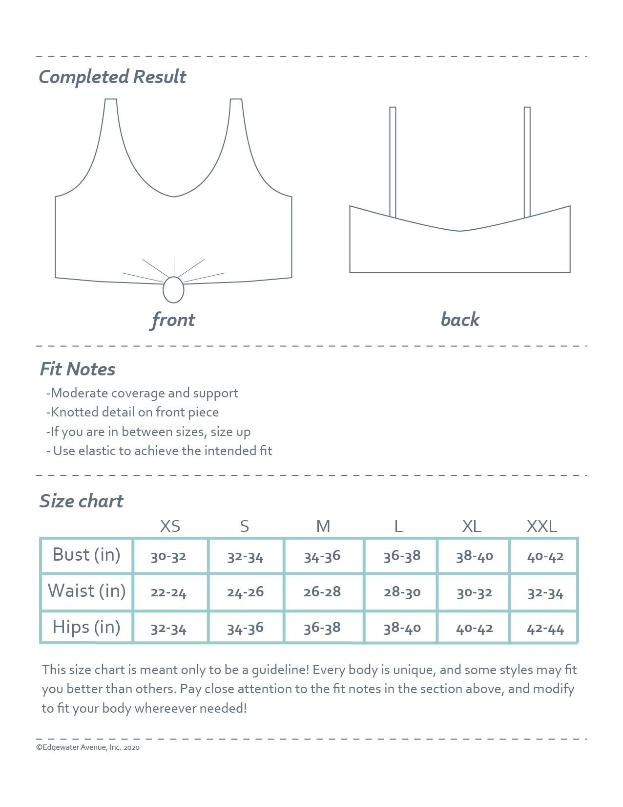 DIY Knotted Bikini Top Ryder Top PDF Sewing Pattern | Etsy