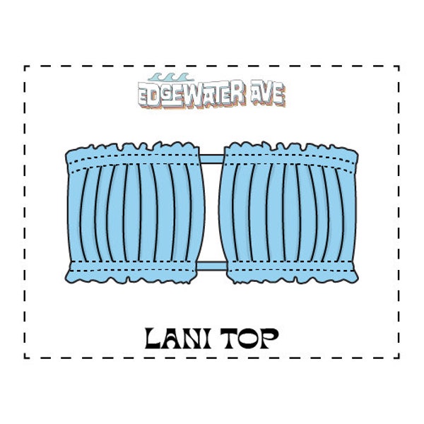 GRATIS Lani-top | DIY omkeerbare bandeau-bikinitop met ruches | PDF-patroon