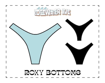 DIY 80s Style Cheeky Reversible Bikini Bottoms | Roxy Bottoms | PDF Sewing Pattern