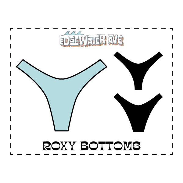 DIY 80s Style Cheeky Reversible Bikini Bottoms | Roxy Bottoms | PDF Sewing Pattern