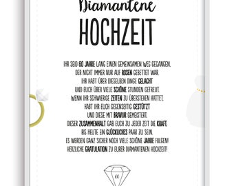 Bildergebnis Fur Diamantene Hochzeit Spruche Kostenlos