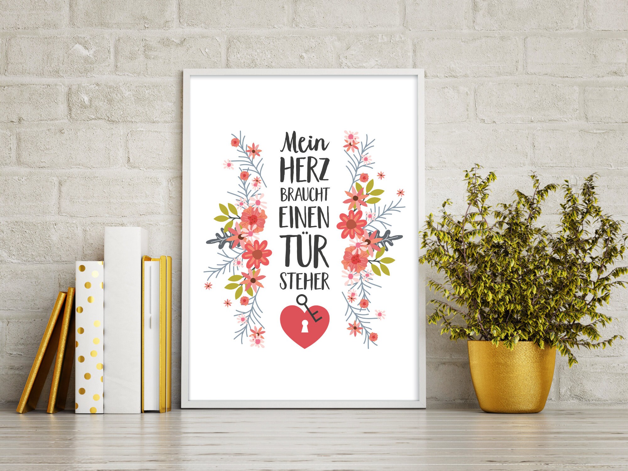 Art Print HEART TÜRSTEHER Fine Art Poster Print Poster Etsy