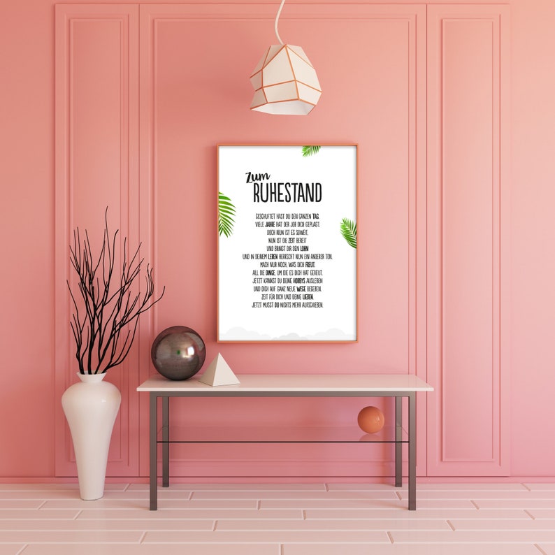 Persönliches Rentengeschenk Für Frauen – DIN A4 Kunstdruck Mit Rahmen & Personalisierung