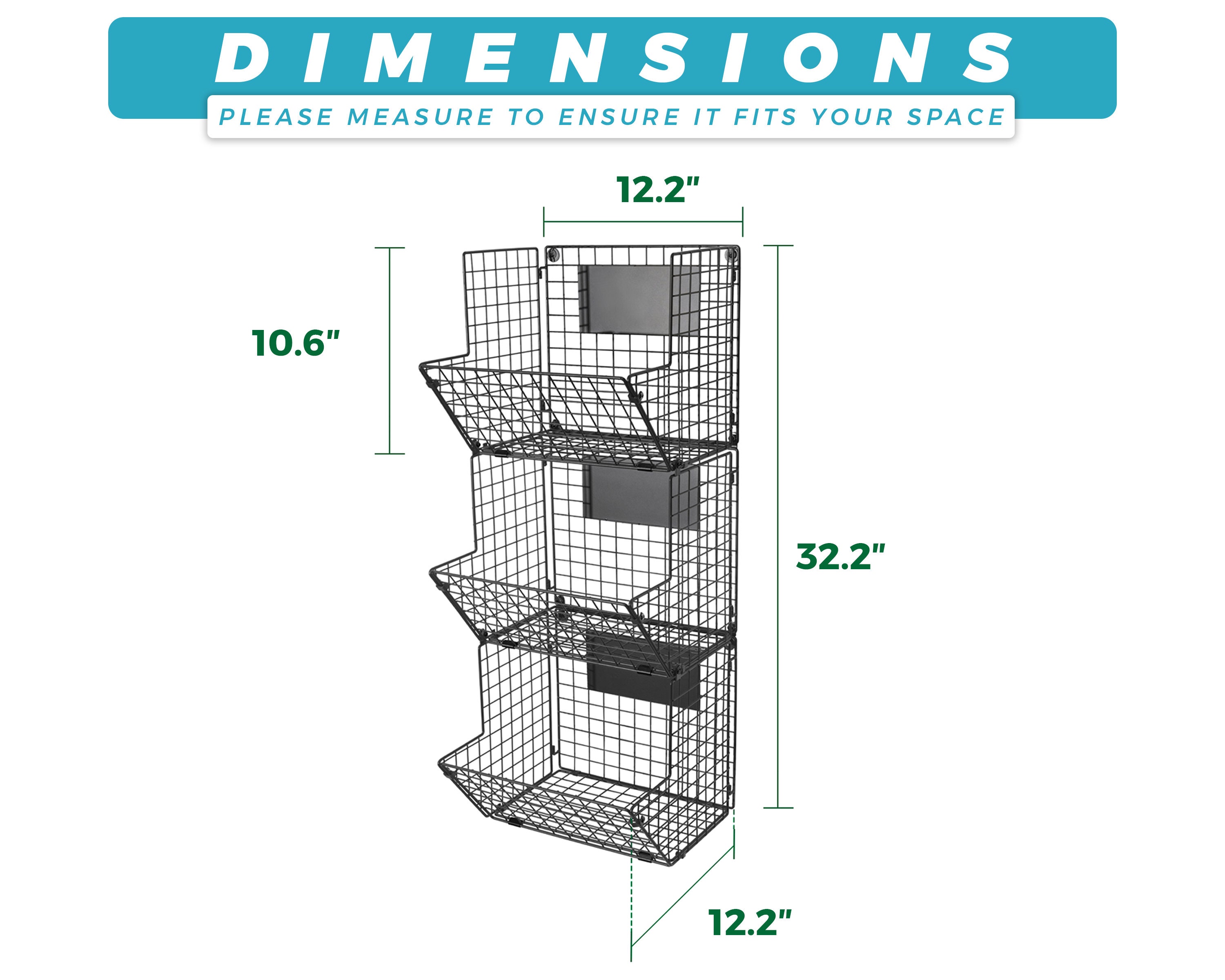Hanging Wire Fruit Basket 3tier Wall Mounted With Etsy UK