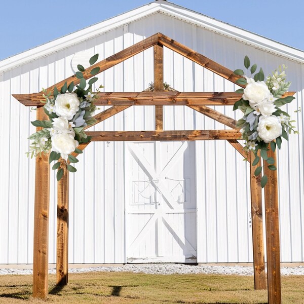 Hacienda Style Wedding Decor Wedding Arch Decor Set of 2 Faux Flower Swags for Wedding Arch Kit Decor Wedding Garland Eucalyptus Garland