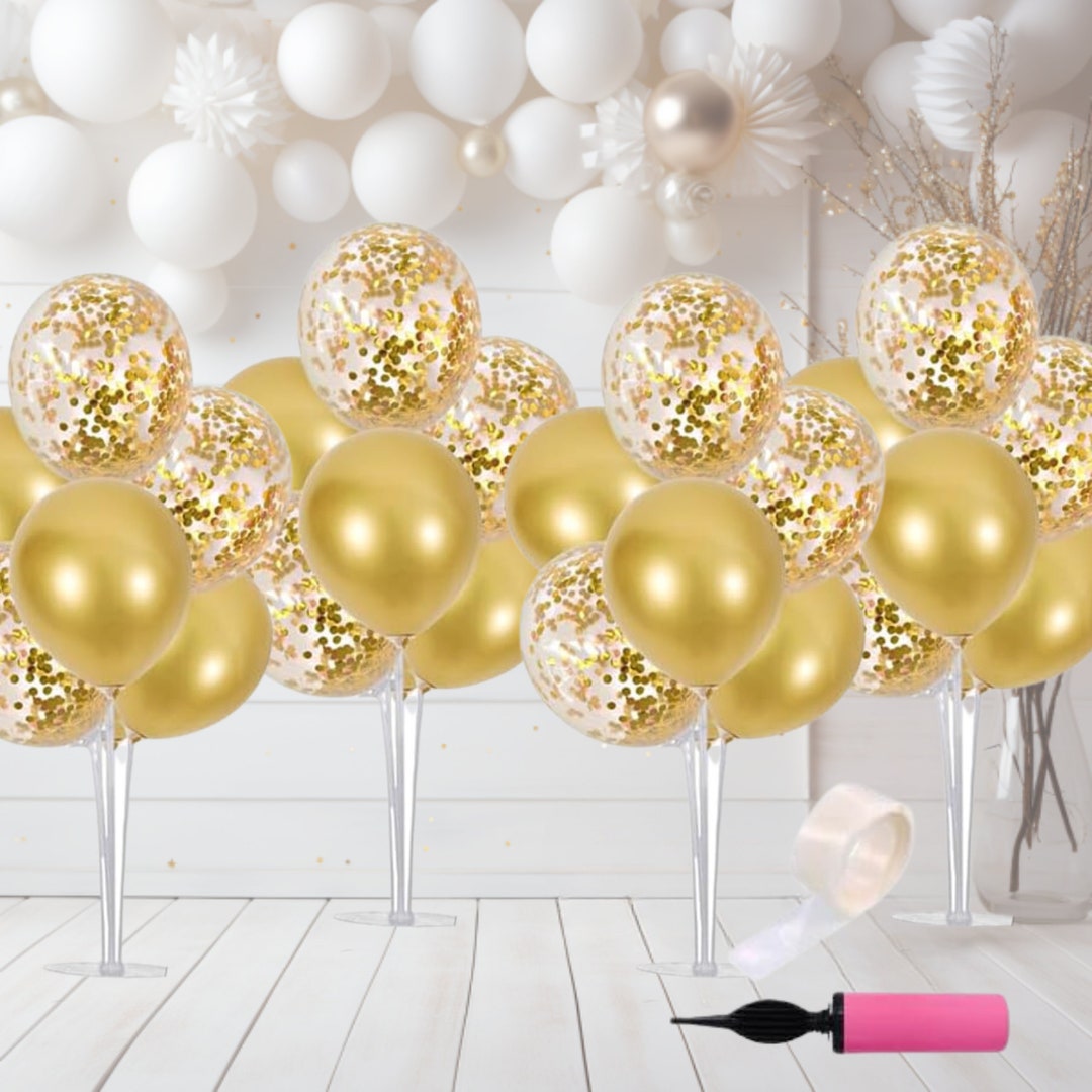Gold Balloon Centerpieces Kit for Graduation New Year Etsy