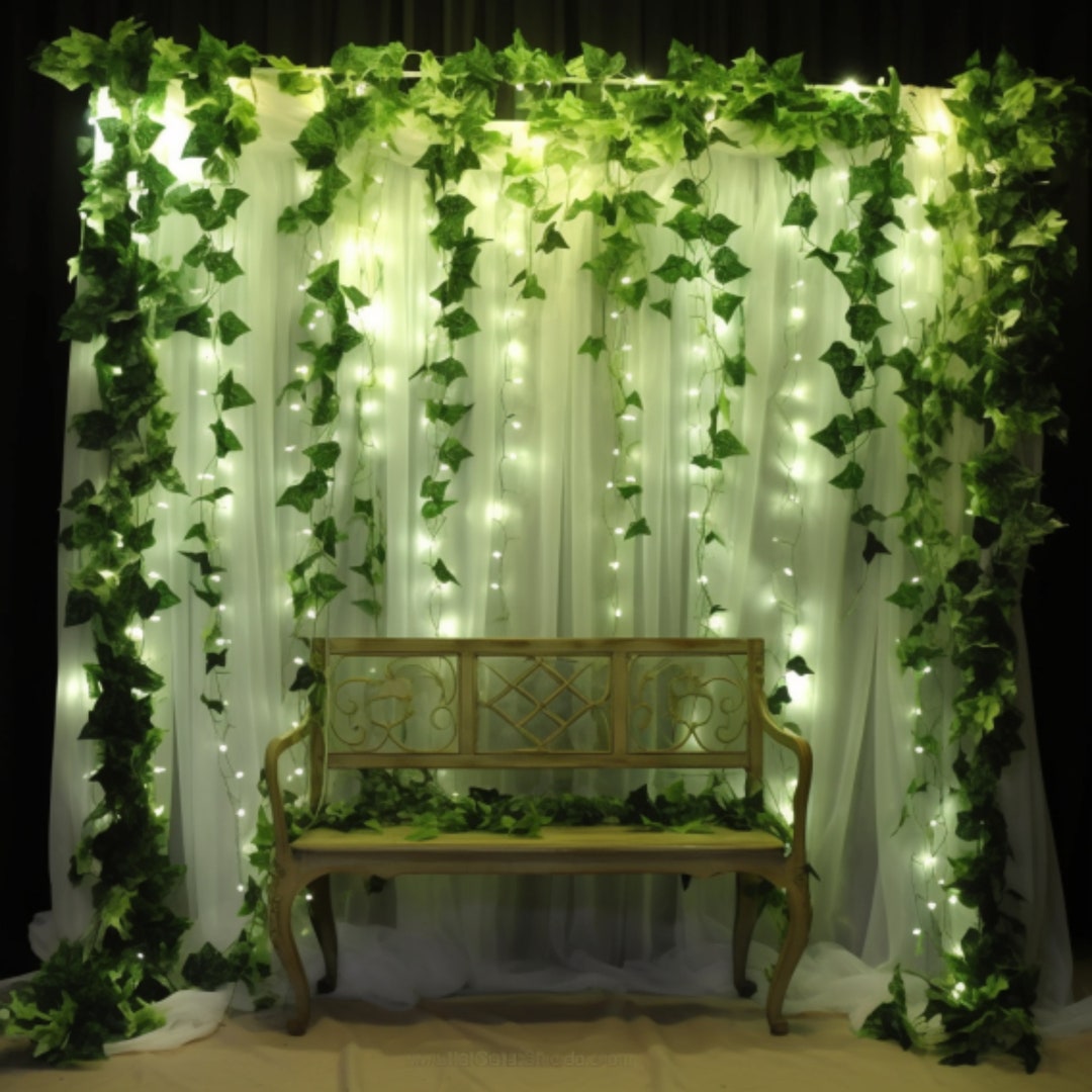 High Quality Fake Ivy, 84ft Fake Ivy, Fake Ivy Leaves With Lights, 12