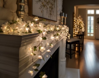 Fairy licht zijde kersenbloesem verlicht decor mantel Garland verlicht decor bruiloft tafel middelpunt decor wijnstok licht bloemen Home decor