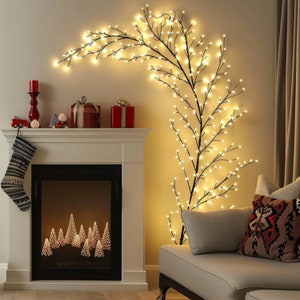 Fairy Light Willow Vine Lighted Decor Wedding Lighted Decor Lighted Vine Decor Living Room Light Decor Lamp Decor Mantle Decor 9.5ft 160LED image 2