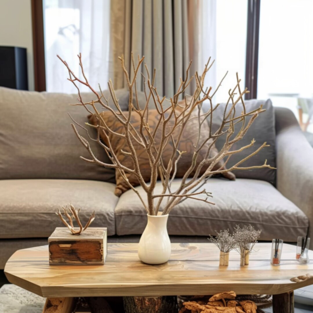 12pack Artificial Manzanita Branches, 13.5 Plastic Dried Tree Twigs