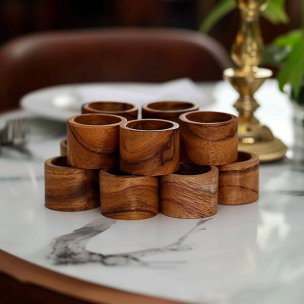 Wedding Decor 12 Wedding Napkin Rings Wood Napkin Rings Wood Decor For Wedding Table Decor Wedding Centerpiece Dinner Table Decor for Party