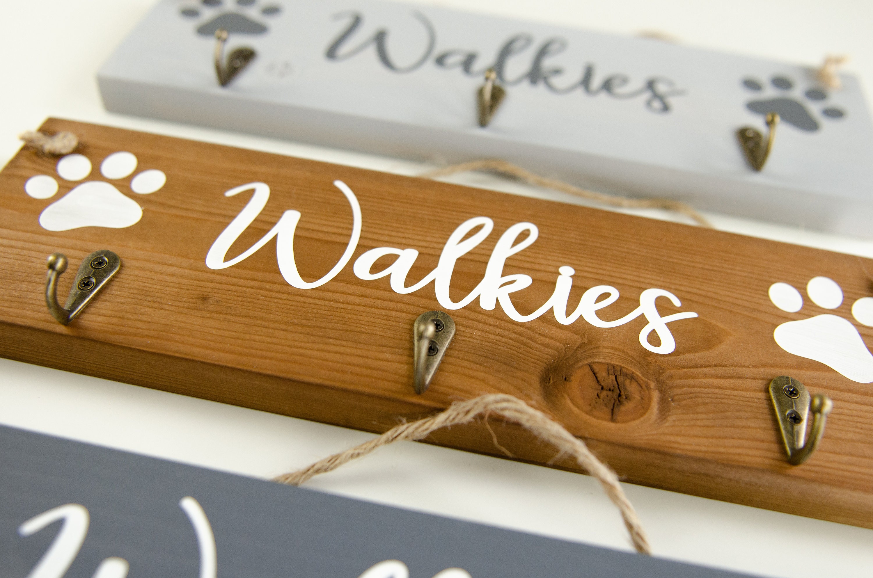 Wooden Dog Lead Hanger / Indoor Dog Lead Hook / Personalised Etsy