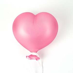 Heart balloon to hang in Murano glass, Murano glass objects, blown glass, Murano sculpture, Made Murano Glass