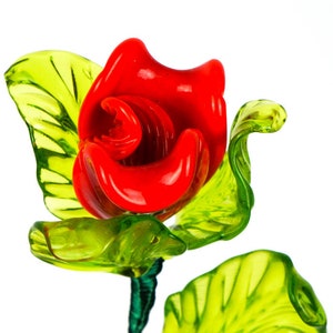 Red Rose Flower, Gift Idea, Murano Glass Sculpture, Murano Glass Objects, Made Murano Glass