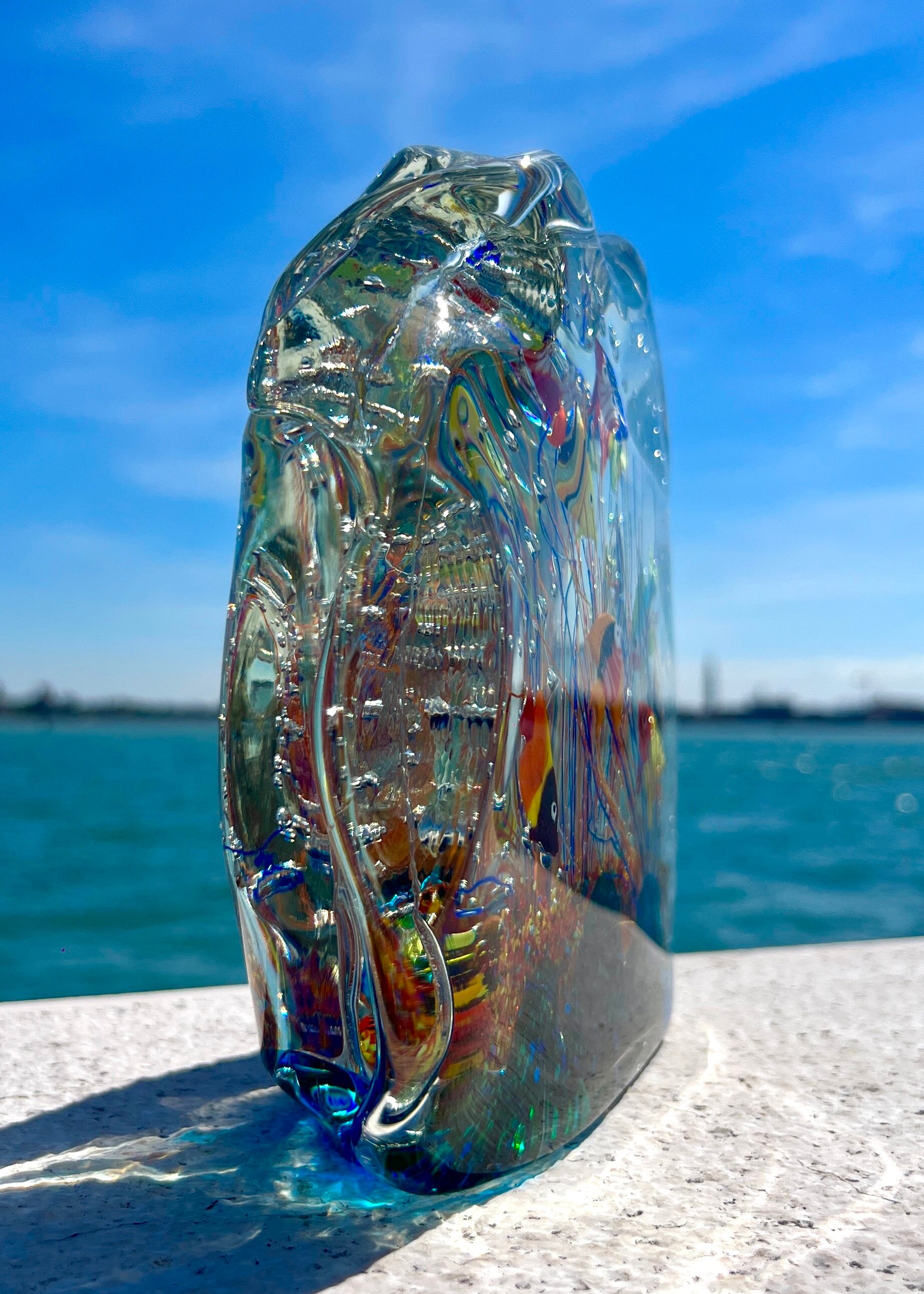 Murano Glass Aquarium Sculpture, Modern Sculpture, Gift Idea